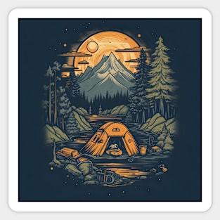 Camping Backpacking Wanderlust Sticker